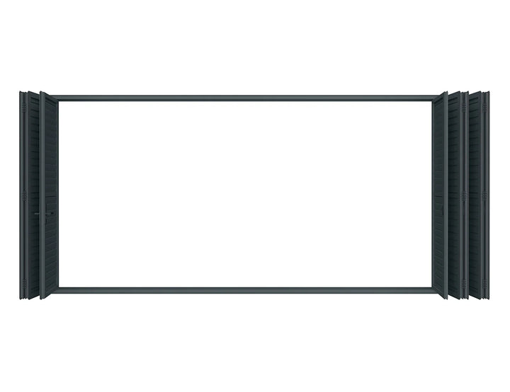 Bifold Shutter Wall For Mediterranean-SKY Wall Mounted Pergola