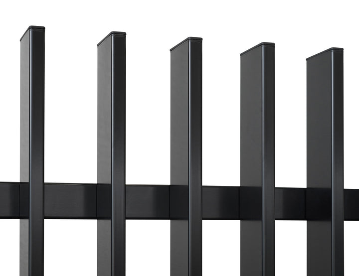 Aluminium Blade Fence Panel - Vertical(DIY), Size: 2.4 x 1.8m, Colour: Black