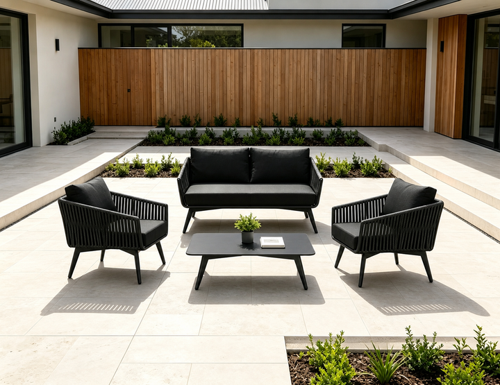 Kereru Aluminium and Rope Outdoor Loveseat
