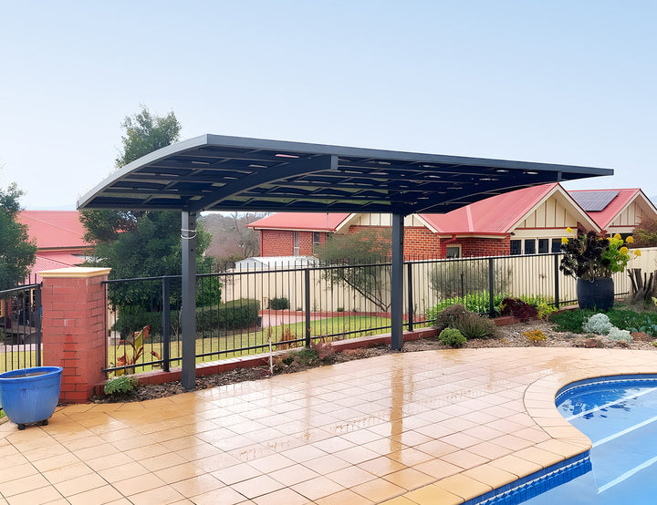 Cantilever Patio Cover 550x 280 x 316cm, Frame Colour: Grey