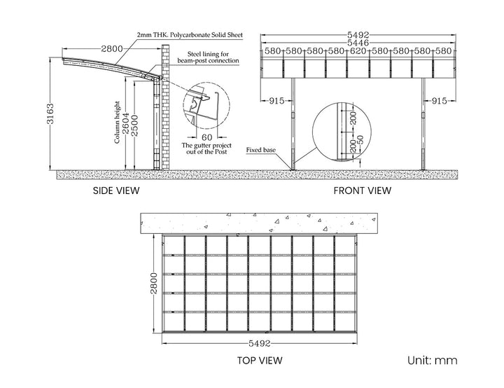 Stormbrace Single Carport