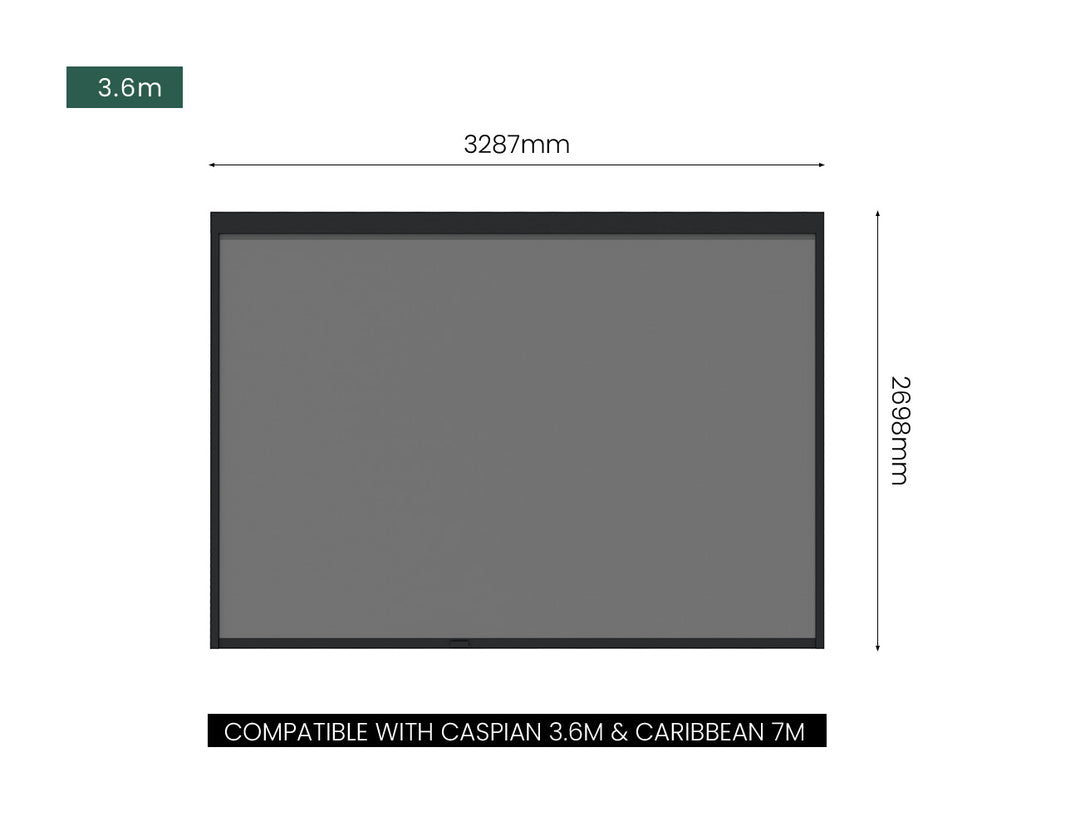Retractable Shade Blind For Caribbean & Caspian & Atlantic Wall Mounted Pergola 2.0