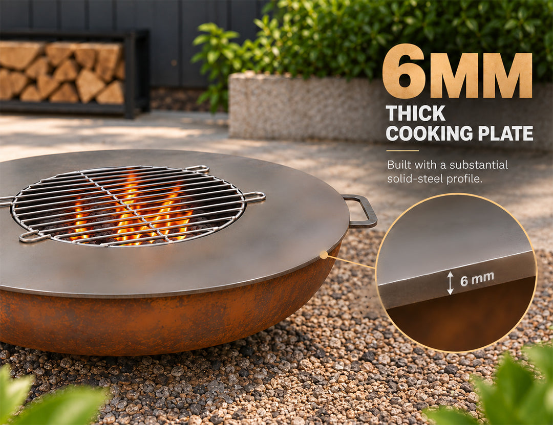 BASIN Cooking Plate for Corten Steel Fire Pit