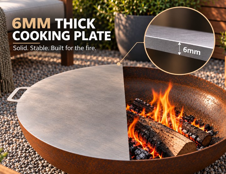 75cm Fire Pit Grill Duo Set