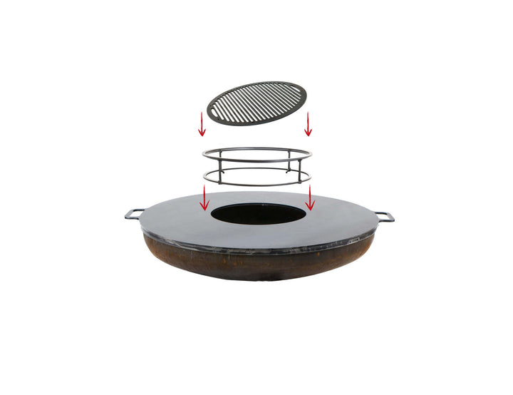 80cm Fire Pit Grill Master Set