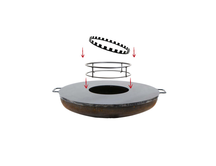 80cm Fire Pit Skewer BBQ Set