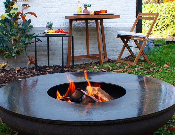Corten Steel Fire Pit Bowl – 80cm Outdoor Brazier