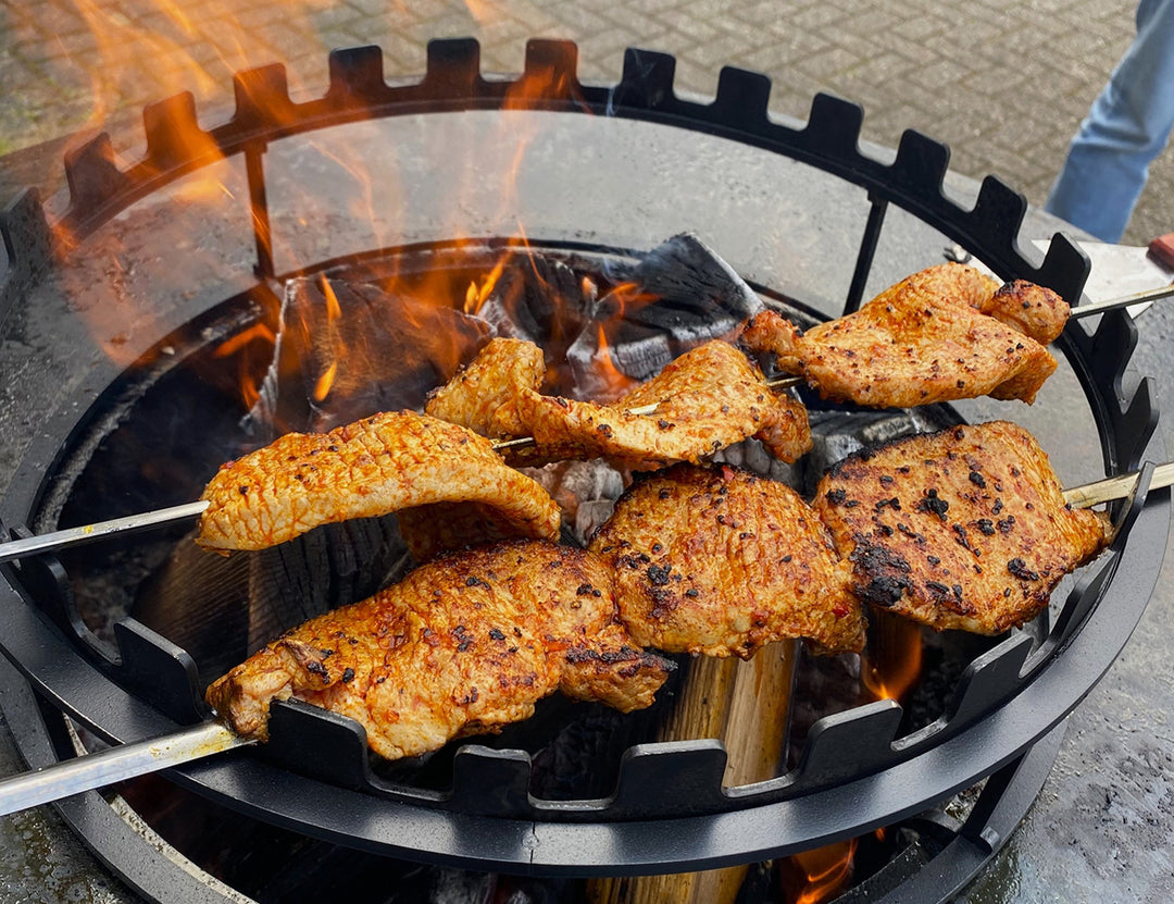 80cm Fire Pit Complete BBQ Set