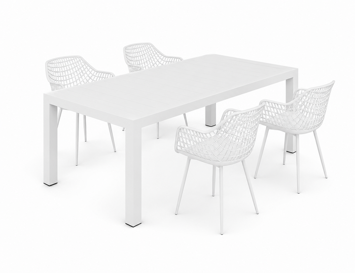 Cirrus Table With Ava Armchairs 5-Piece Dining Set