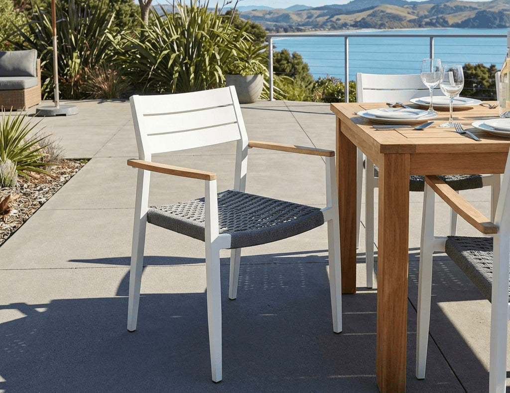 Albatross 2.0 Aluminium and Rope Outdoor Dining Chair