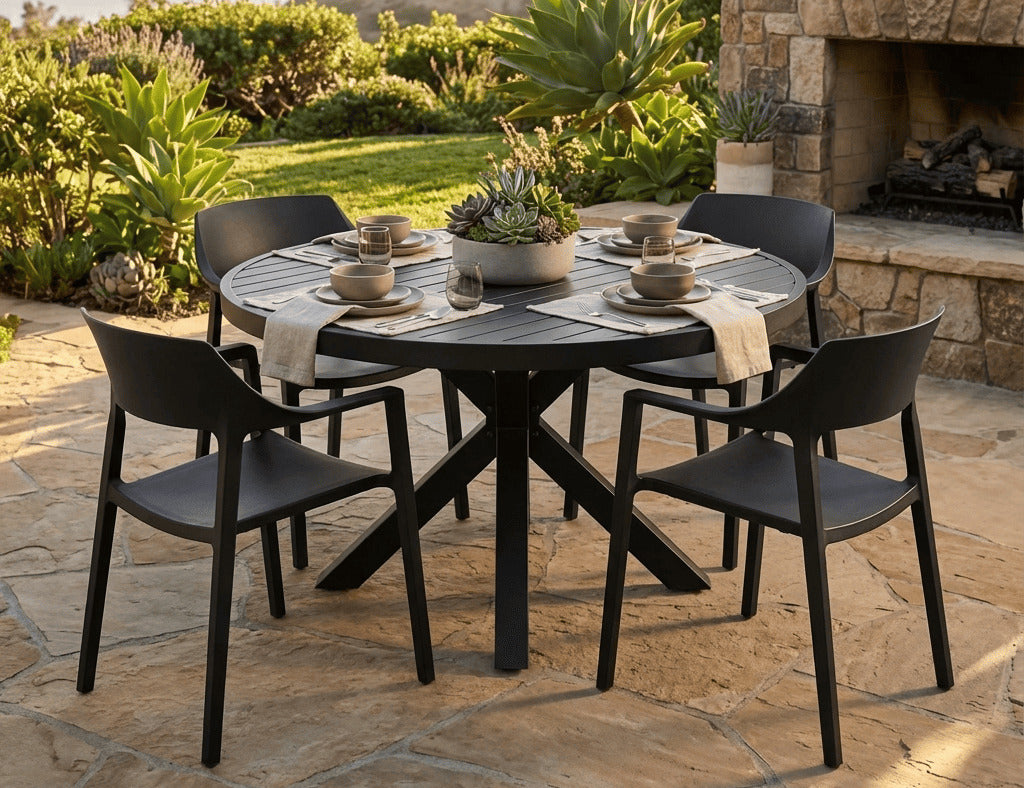 Dipper Round Cross Leg Dining Table