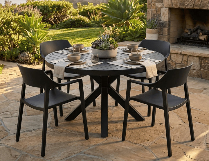 Dipper Round Cross Leg Dining Table