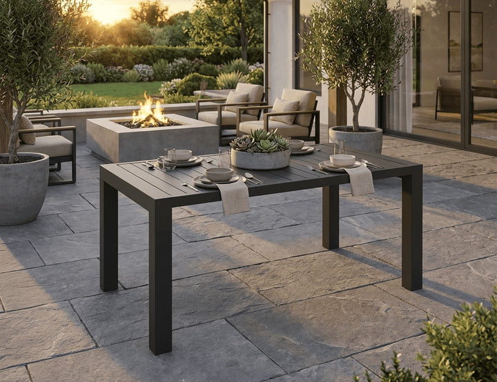 Cirrus Aluminium Dining Table 160 X 80cm