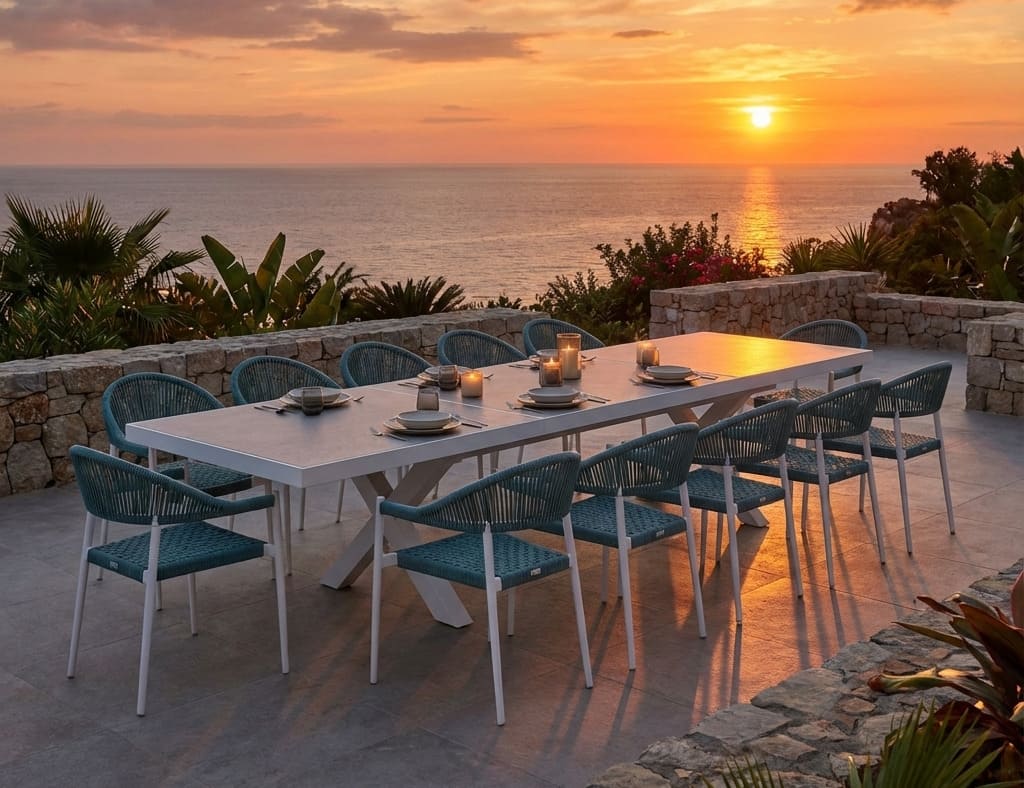 Accentor Extendable Table (240-360)cm With Magpie Chairs 11-Piece Outdoor Dining Set