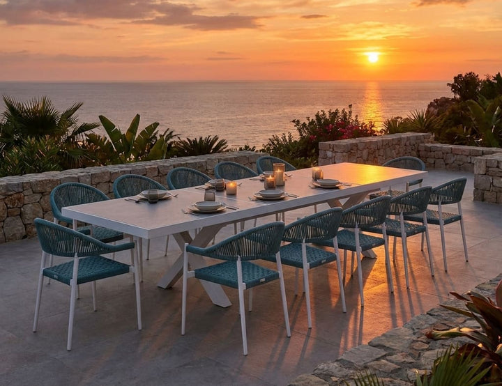 Accentor Extendable Table (240-360)cm With Magpie Chairs 11-Piece Outdoor Dining Set