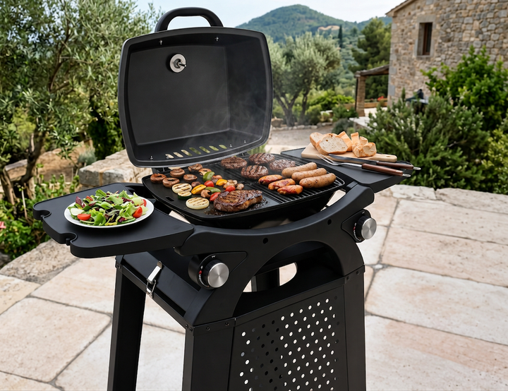Rover Portable Gas BBQ & Trolley Set - Duo
