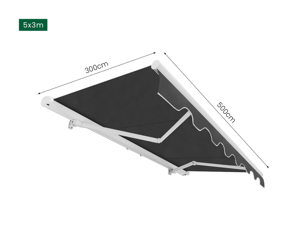 Etna Half Cassette Motorised Retractable Awning(valance removable)