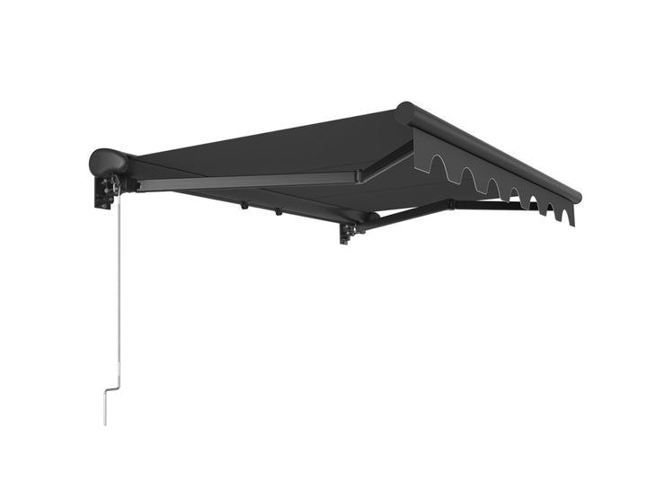 Etna Half Cassette Motorised Retractable Awning(valance removable), Size: 3 x 2.5m, Colour: Dark Grey+Dark Grey