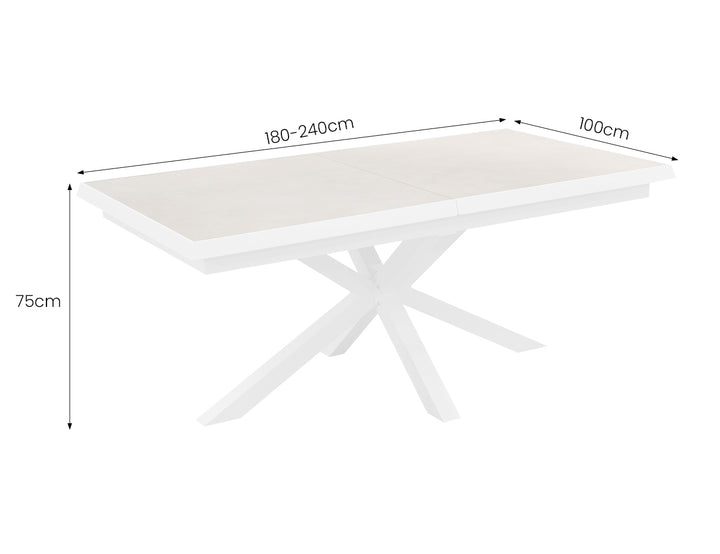 Chickadee Outdoor Sintered Stone Extendable Table 180-240 X 100cm