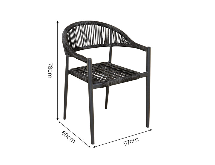 Magpie Aluminium And Rattan Dining Chair