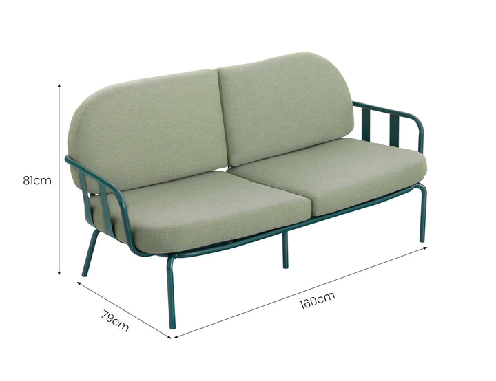 Fantail Loveseat Sofa Set - 4 Seat