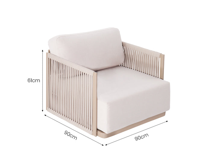 Godwit Outdoor Rope Sofa Set - 6 Seat