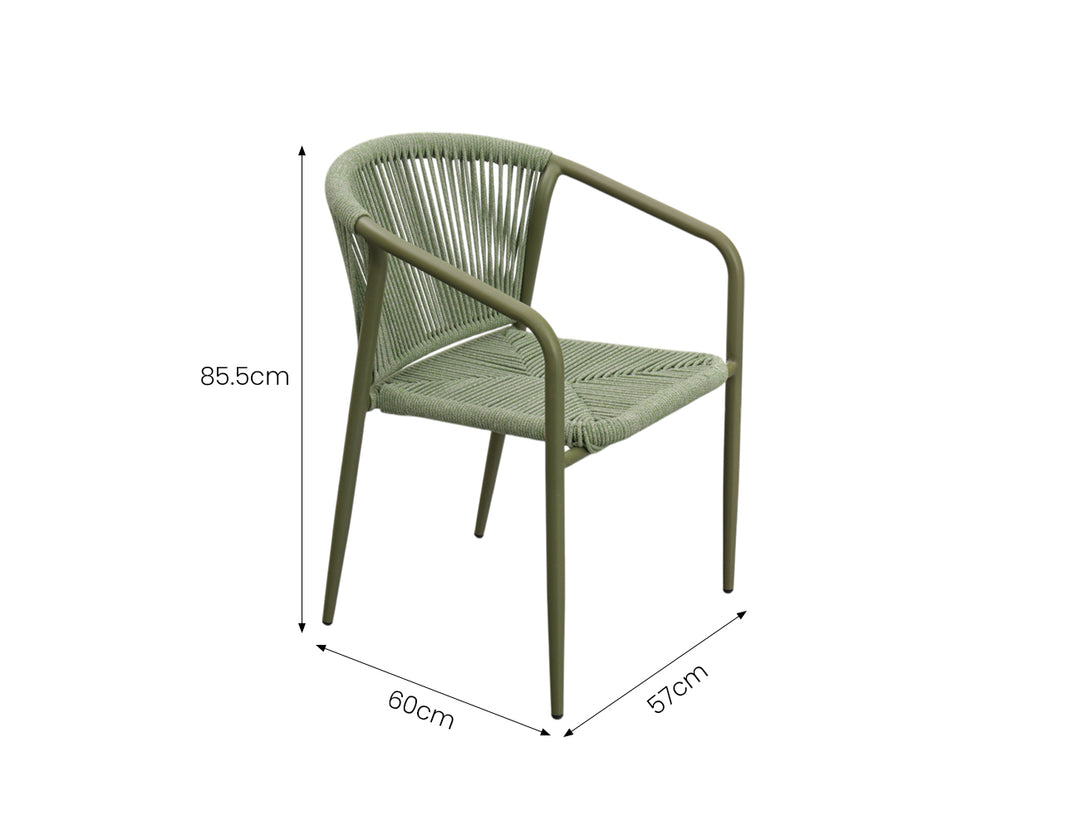 Comet Aluminium and Rope Dining Chair