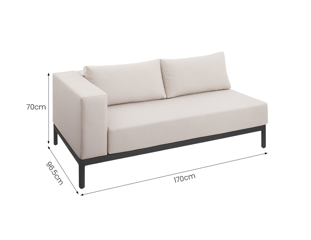 Hornbill Outdoor Sofa With Ottoman 3PCS