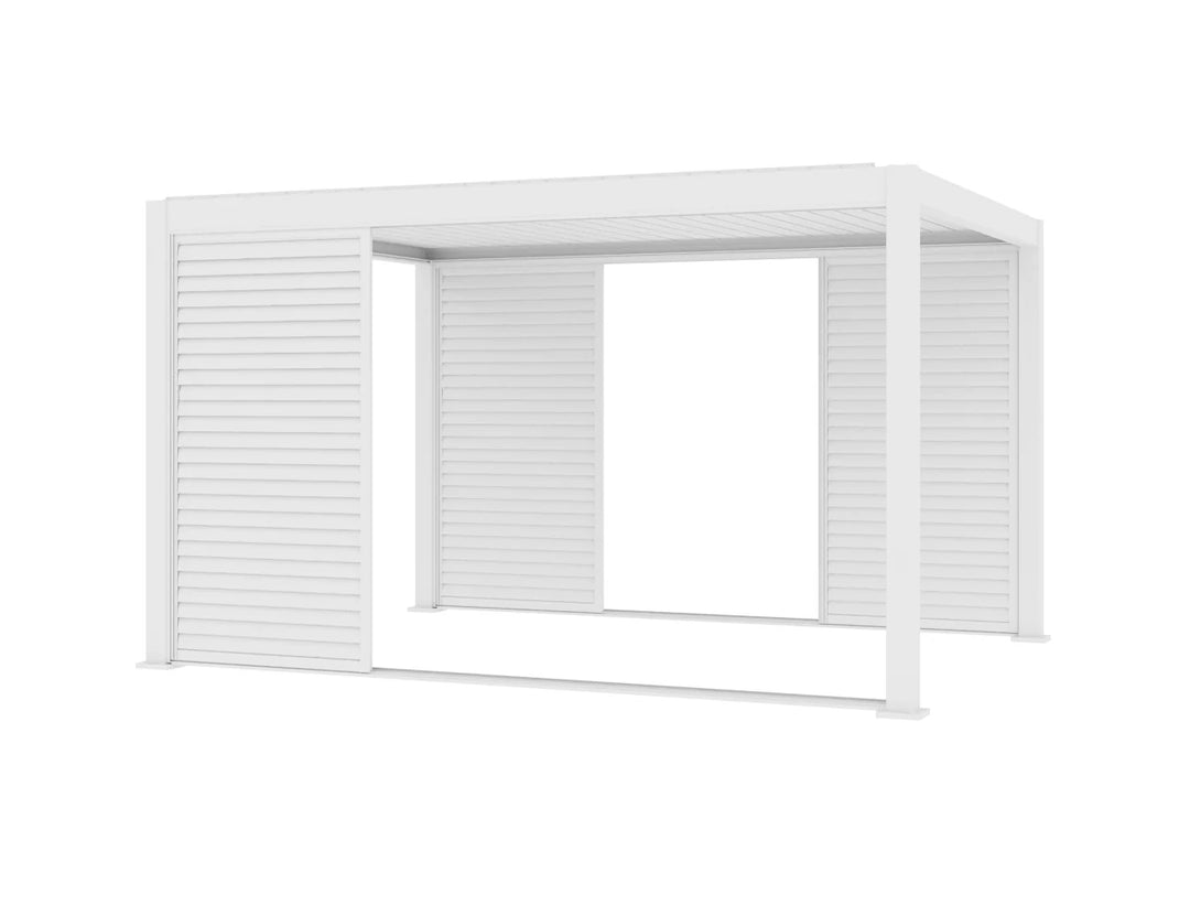 Atlantic & Caribbean Freestanding Pergola Slatted Privacy Wall