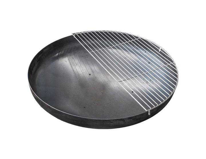 80cm Fire Pit Half-Moon Grill Set