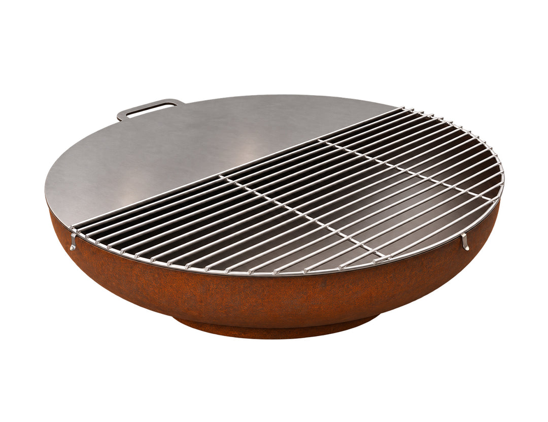 75cm Fire Pit Grill Duo Set