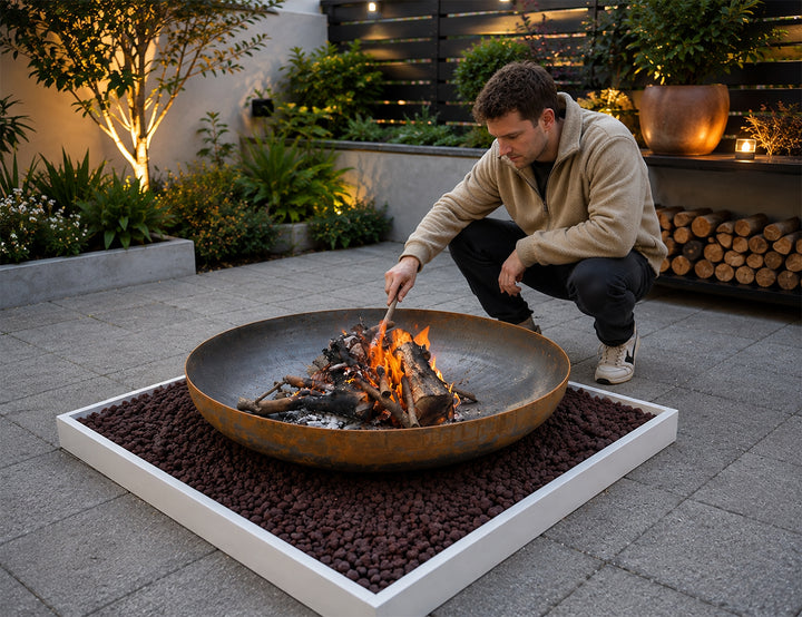 BASIN 80cm Corten Steel Fire Pit Bowl