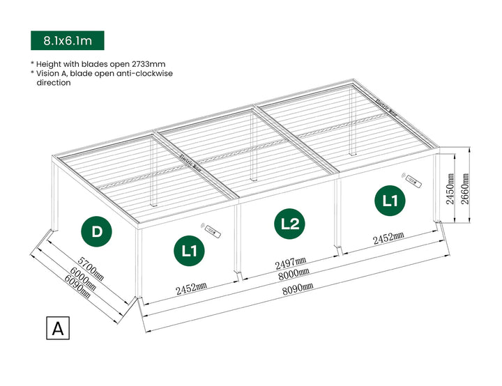 Glass Sliding Door For Pacific Freestanding Pergola