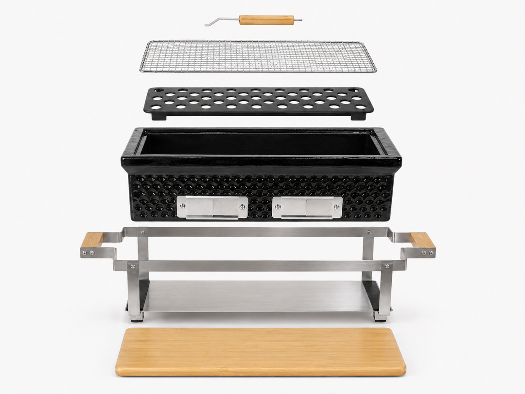 Shima Outdoor Hibachi Tabletop BBQ Grill - Rectangular