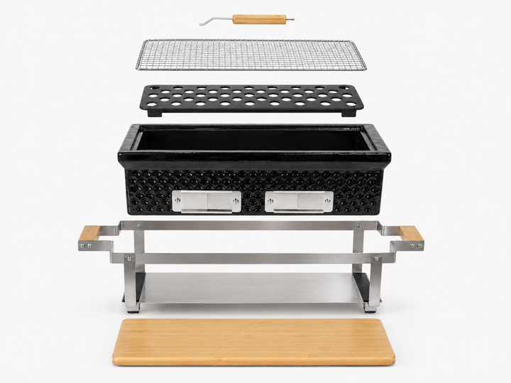 Shima Outdoor Hibachi Tabletop BBQ Grill - Rectangular