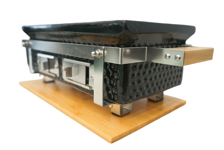 Hibachi Tabletop BBQ Grill With Skewer Rack - Rectangle