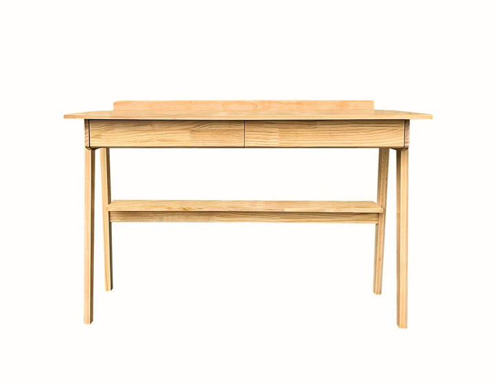 Pine Wood Study Computer Desk With Drawers- 120W x 75H cm