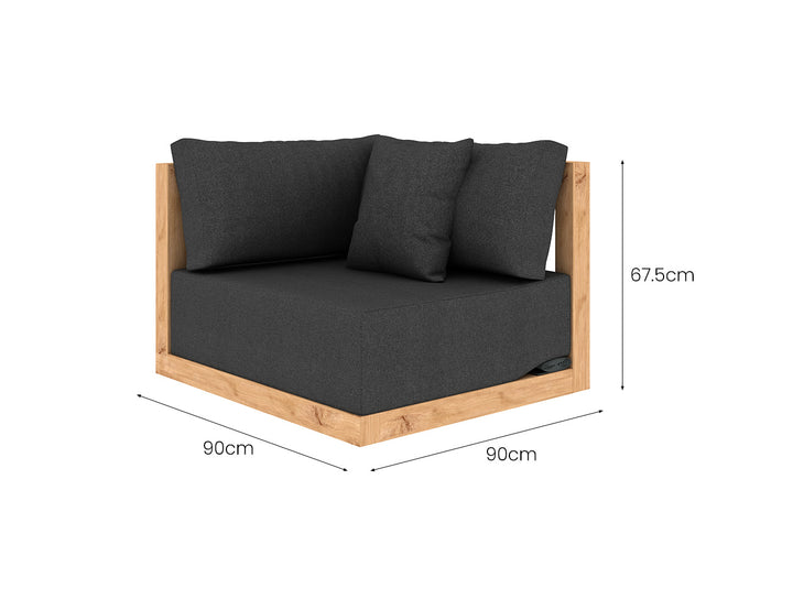 Ibis Outdoor Teak Corner Sofa, ,