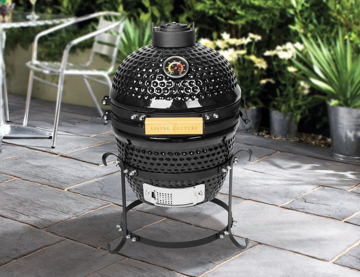 13 - Inch Kamado Ceramic Charcoal Grill With Bonus Accessory Pack