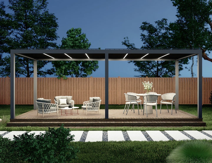 Baltic Motorised Freestanding Louvre Roof Aluminium Pergola