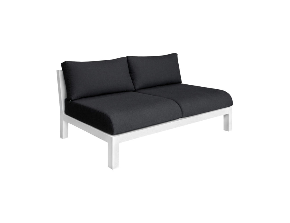 Newport Aluminium Outdoor Loveseat, Colour: Grey