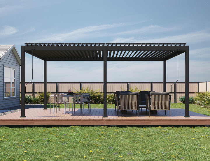 Baltic Manual Freestanding Louvre Roof Aluminium Pergola