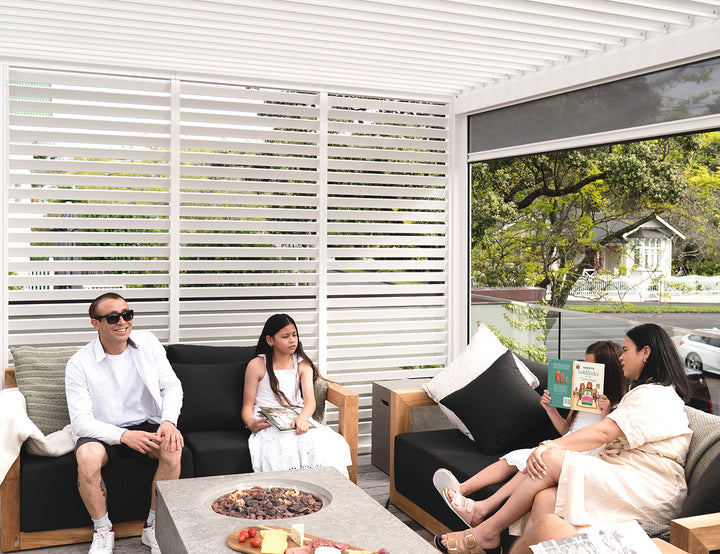 Waihi 3.1 X 6m Louvre Roof Aluminium Pergola, Colour: Charcoal,