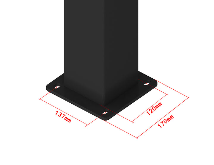 Draft Hekerua Manual Wall Mounted Louvre Roof Aluminium Pergola, Size: 3 x 3m, Colour: Black