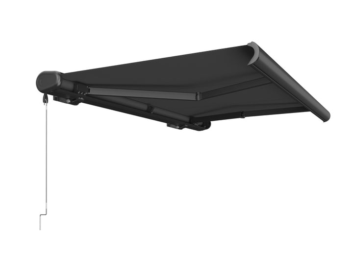 Rainier Full Cassette Motorised Retractable Awning, Size: 4 x 2.5m, Colour: Dark Grey+Dark Grey