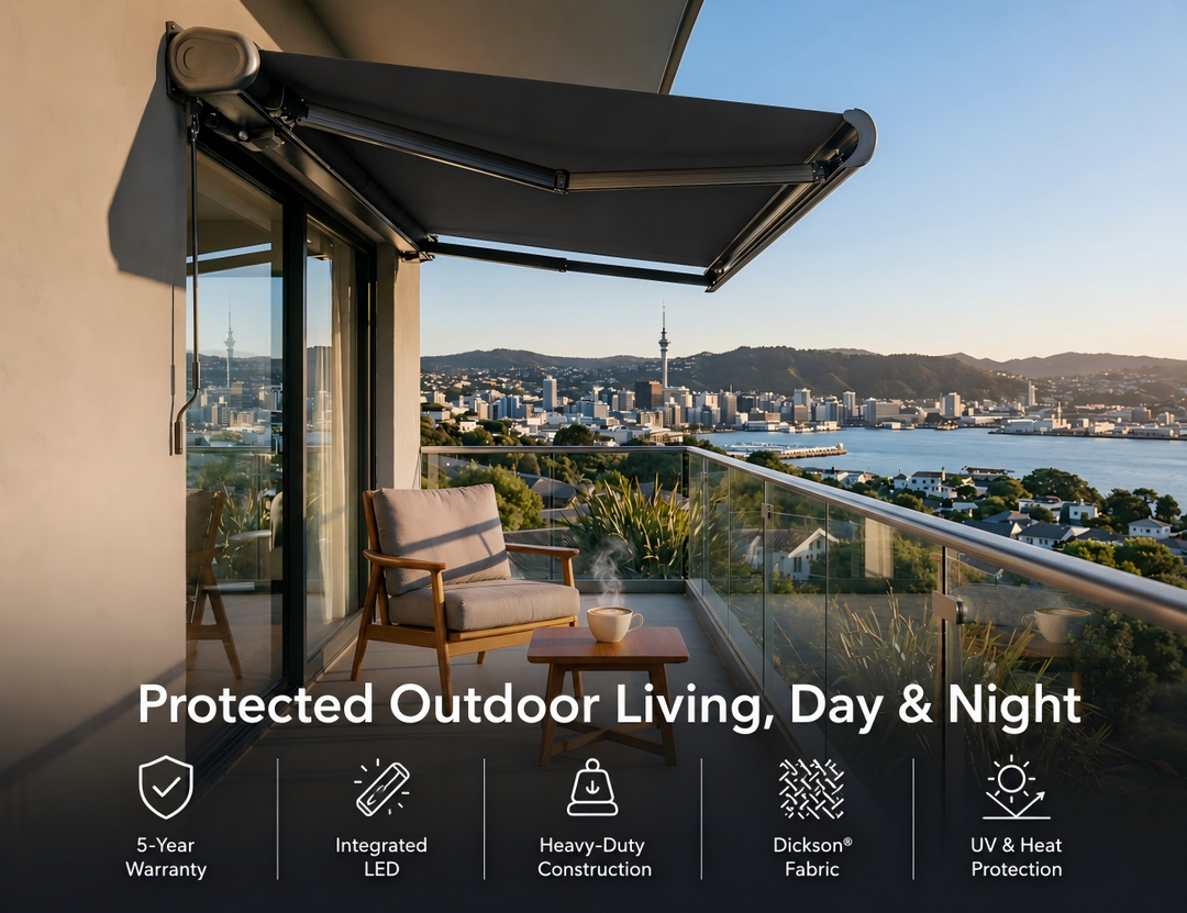 Rainier Full Cassette Motorised Retractable Awning