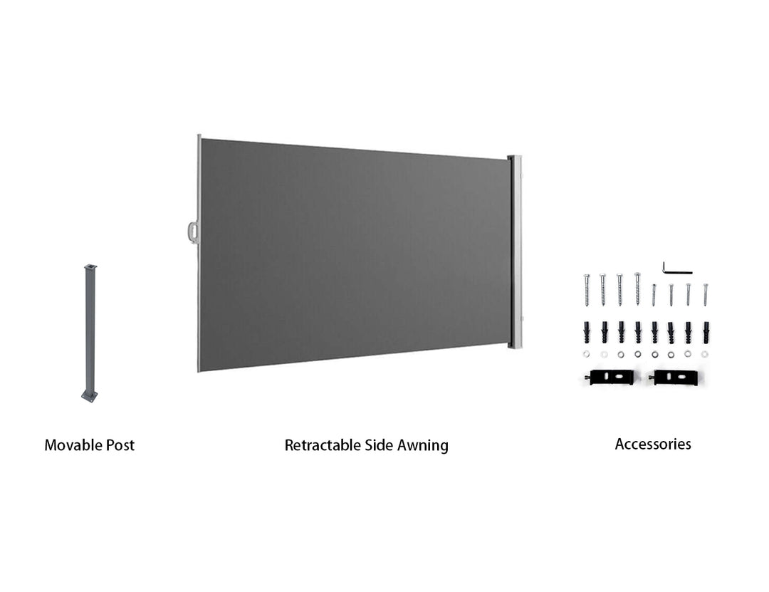 Patio Screen Retractable Side Awning 2m X 3m