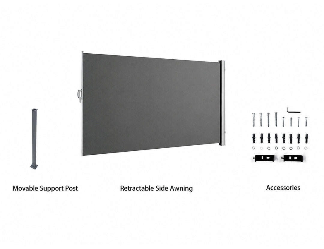 Retractable Side Awning & Privacy Screen 2m X 3m