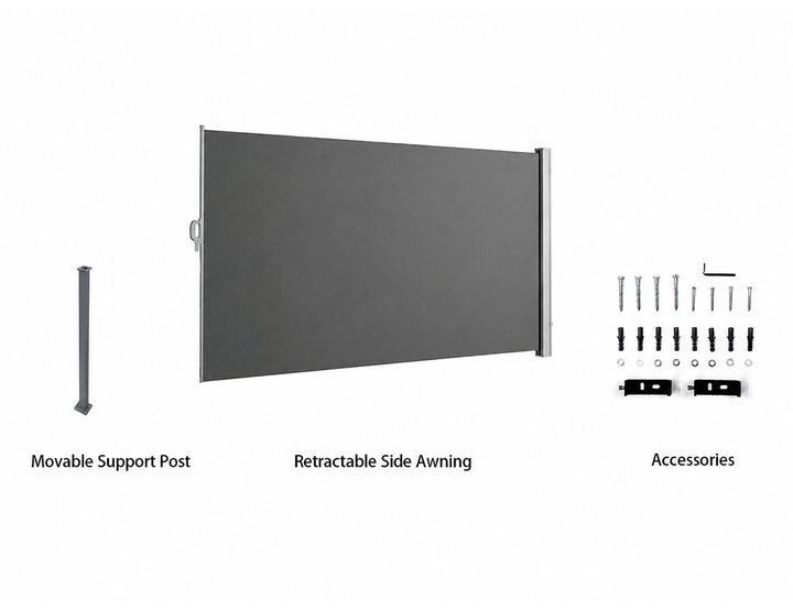 Retractable Side Awning & Privacy Screen 2m X 3m