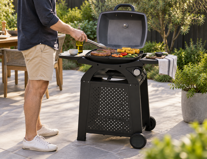 Rover Portable Gas BBQ & Trolley Set - Solo